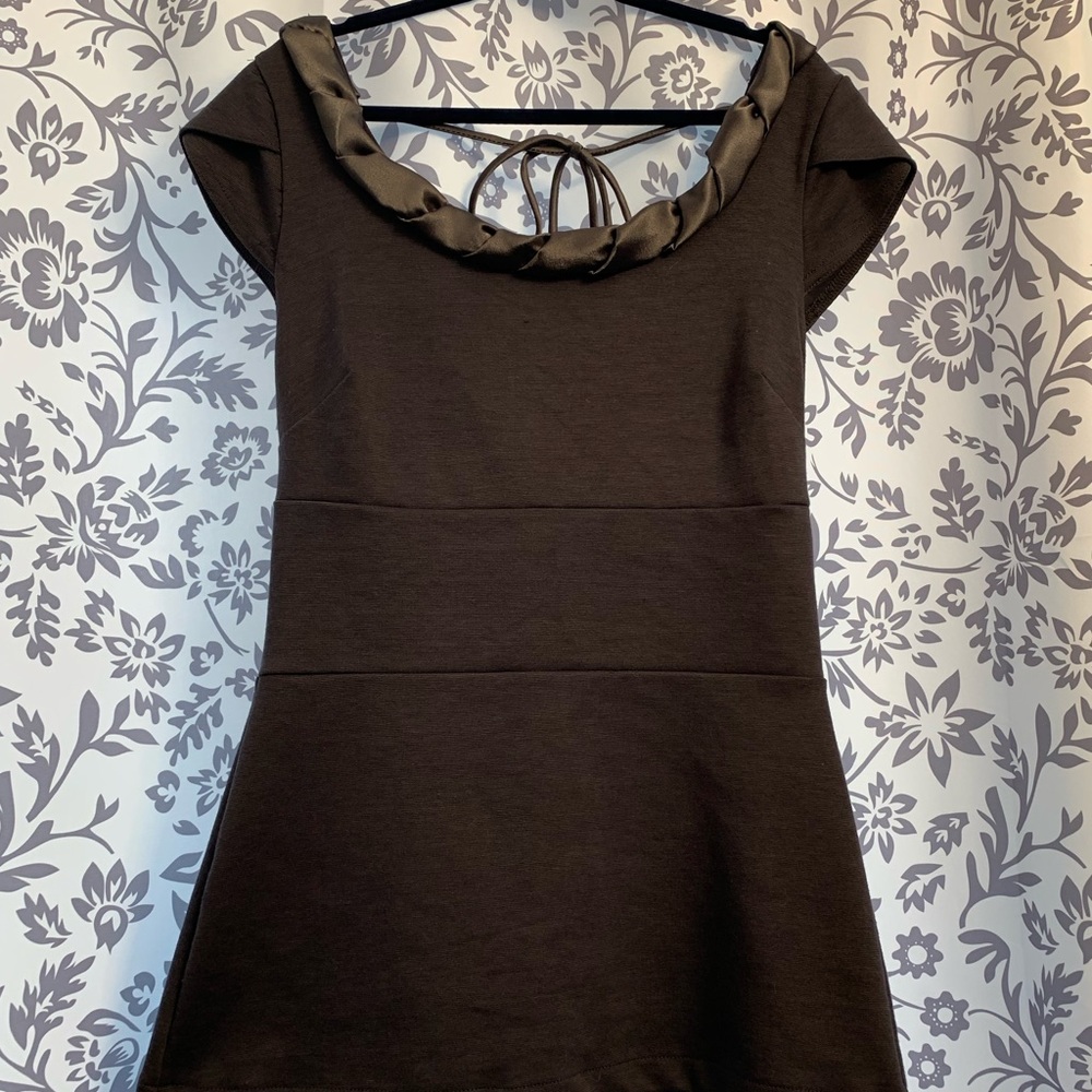 Gray Tunic with Silky Trim